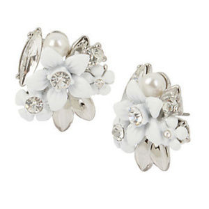 Betsey Johnson Flower Earrings-Blue Kitsch